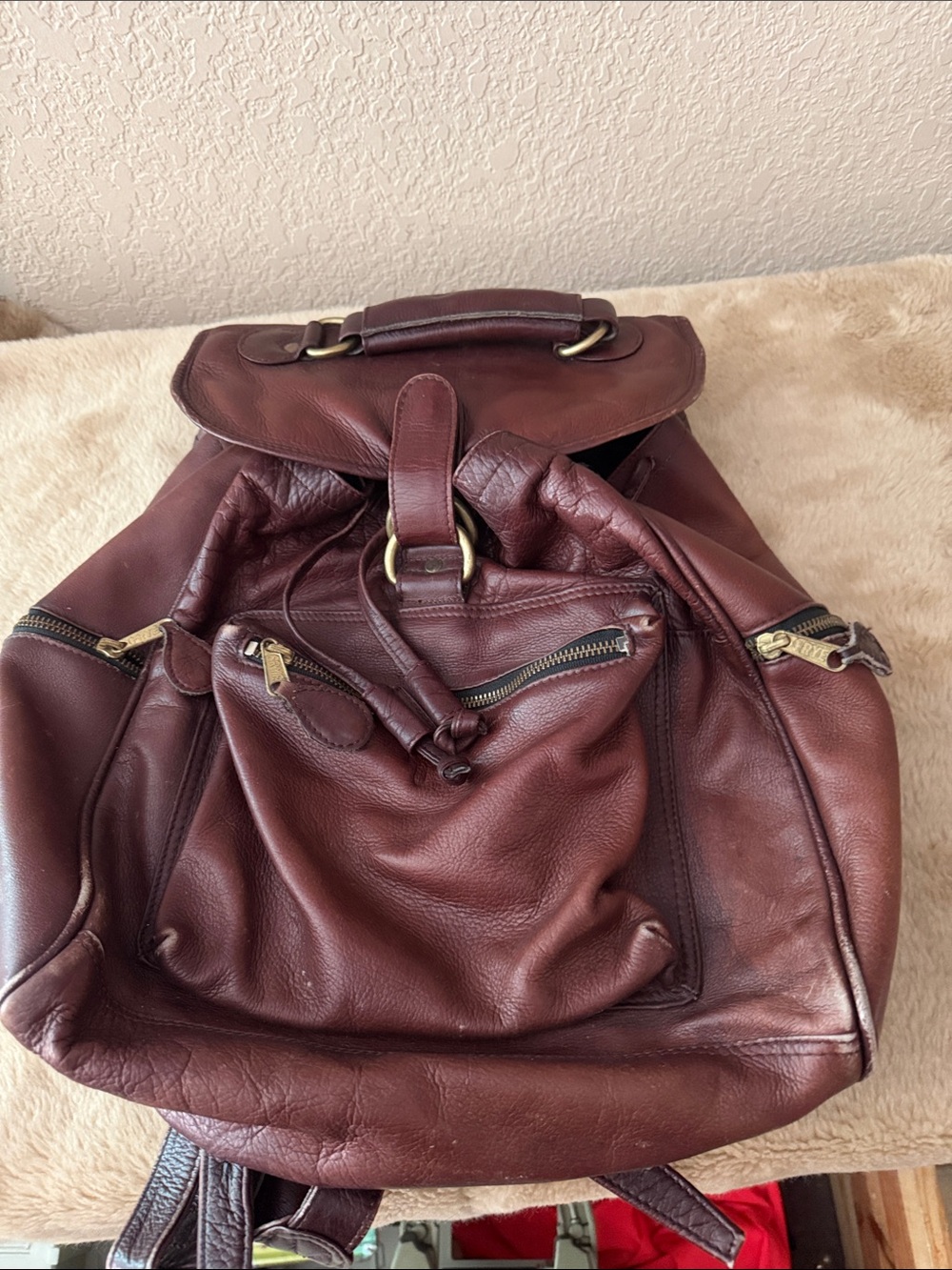 Frye leather back pack 3535
